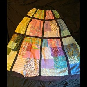 Vintage one of a kind patchwork long skirt